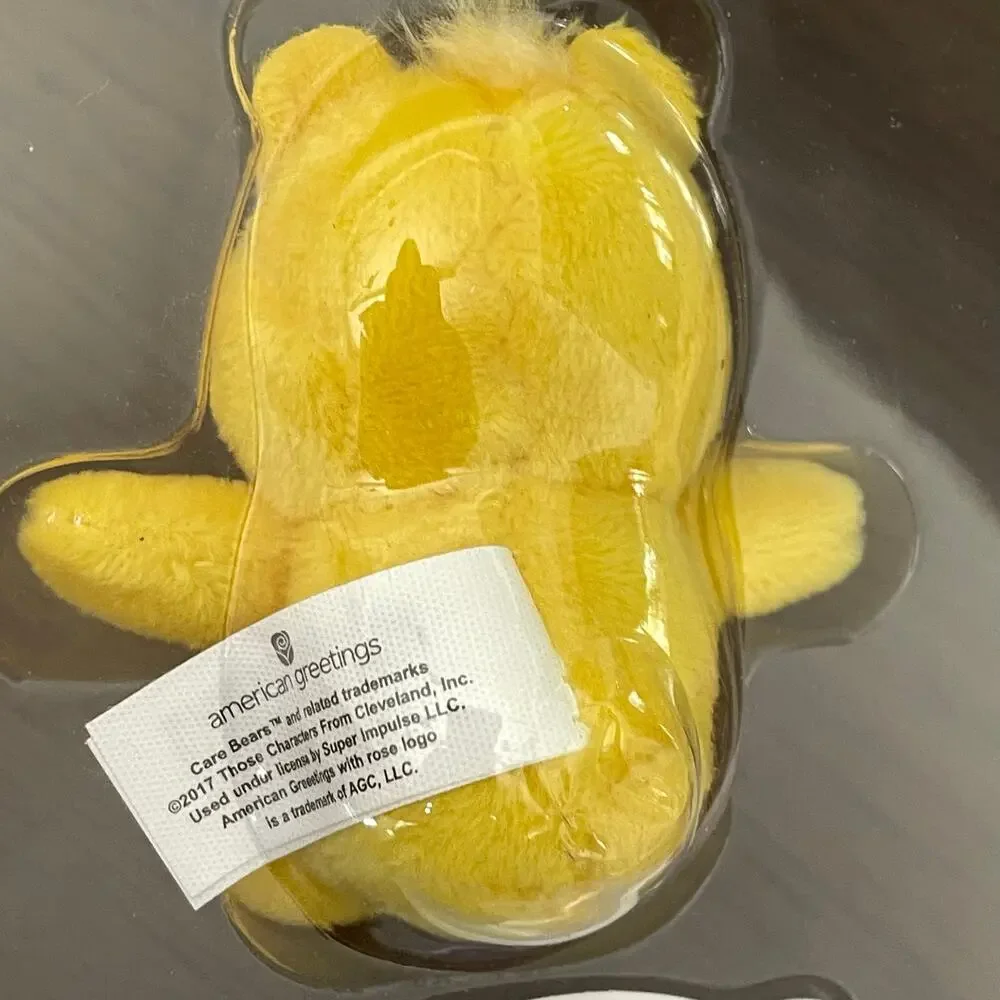 World's Smallest Care Bear Funshine Plush Series 1 New in Package Yellow Toy